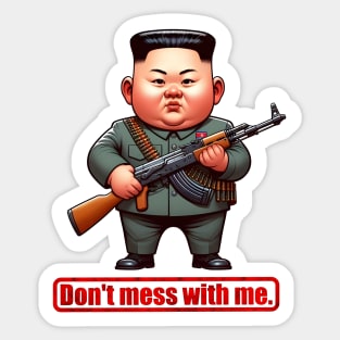 A Mischievous Boy from North Korea Sticker